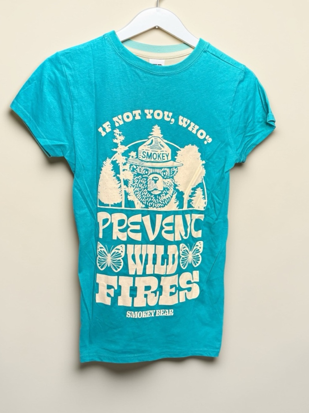 Smokey Bear Teal Short Sleeve Tee
